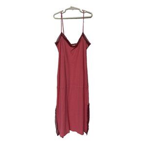 Araks Cotton Nightgown Slip Dress Lounge Women's Size M Pink
